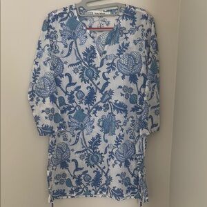 Roberta Roller Rabbit Blue and White Swim Coverup